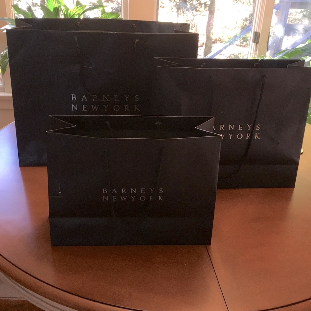 Barneys paper store bags. One x-large, one large, one medium. Good condition.